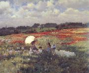 Giuseppe de nittis In the Fields Around London (nn02) china oil painting reproduction